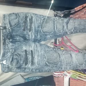 Black premium blue jeans